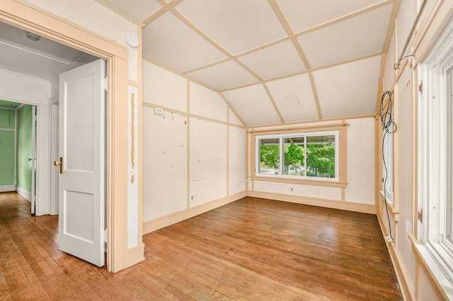 318 E Monroe St, Goshen, IN 46526 - unfurnished room featuring light wood-style flooring and lofted ceiling