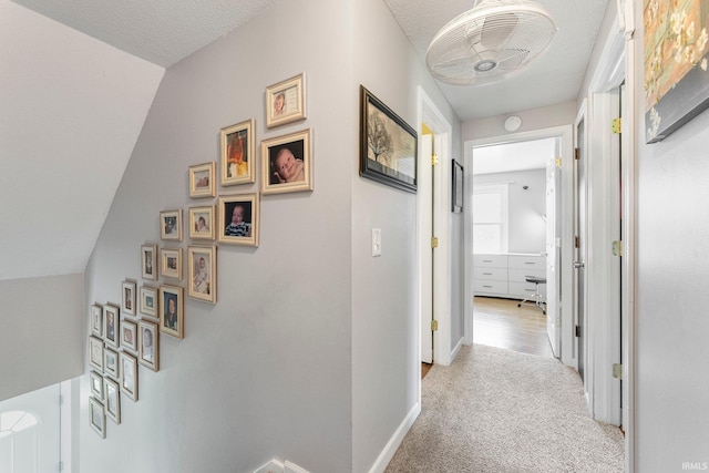 8809 Newberry Dr, Fort Wayne, IN 46825 - hall featuring carpet floors, an office area, and baseboards