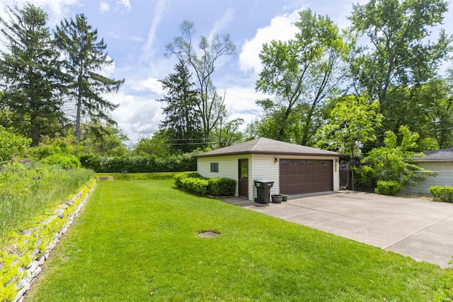 54188 Terrace Ln, South Bend, IN 46635 - view of green lawn with a garage and an outdoor structure