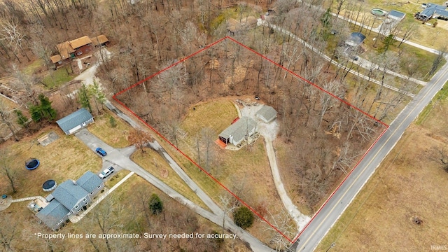 5959 W Delap Rd, Ellettsville, IN 47429 - aerial overview of property's location featuring property boundaries highlighted