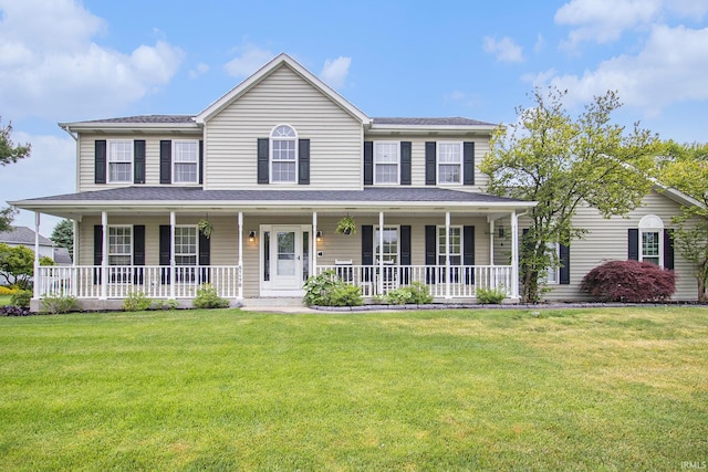 51178 Ashley Dr, Granger, IN 46530 - colonial house featuring covered porch and a front yard