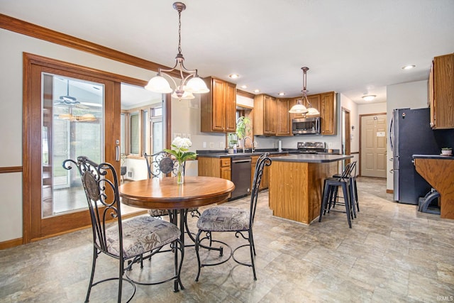 51178 Ashley Dr, Granger, IN 46530 - dining area featuring baseboards and crown molding