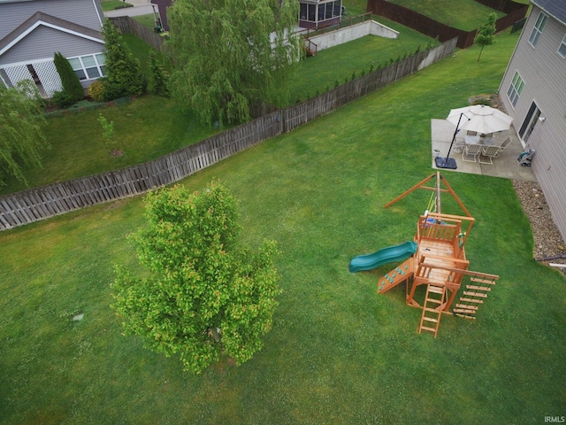 6118 Mackenzie Ct, West Lafayette, IN 47906 - view of yard featuring a playground