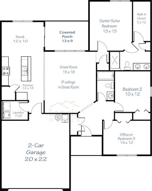 568 Lago Ct, Fort Wayne, IN 46818 - floor plan / room layout