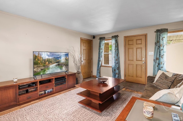 1437 W State Road 56th Rd, Jasper, IN 47546 - living room featuring ornamental molding and wood finished floors
