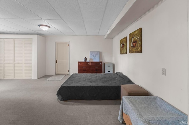 1437 W State Road 56th Rd, Jasper, IN 47546 - carpeted bedroom featuring a paneled ceiling and a closet