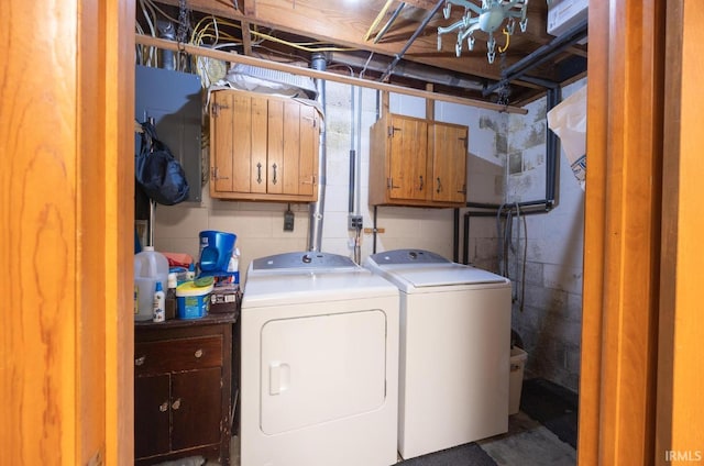 1437 W State Road 56th Rd, Jasper, IN 47546 - washroom featuring independent washer and dryer and cabinet space