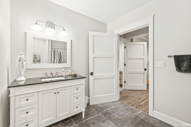 5847 Augusta Blvd, West Lafayette, IN 47906 - bathroom featuring vanity and tile patterned floors