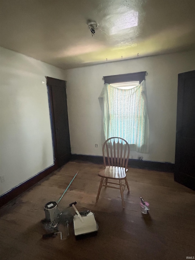 839 E 5th St, Mishawaka, IN 46544 - unfurnished dining area featuring wood finished floors and baseboards