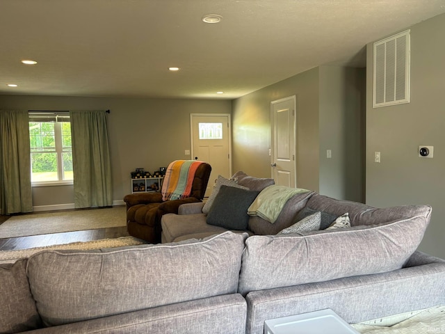 1264 W Greenbriar Dr, Washington, IN 47501 - living area with plenty of natural light, recessed lighting, and baseboards