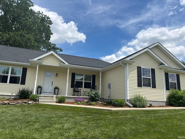 1264 W Greenbriar Dr, Washington, IN 47501 - view of front of property with a porch and a front yard
