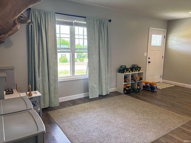 1264 W Greenbriar Dr, Washington, IN 47501 - entrance foyer featuring plenty of natural light, baseboards, and dark wood-style flooring
