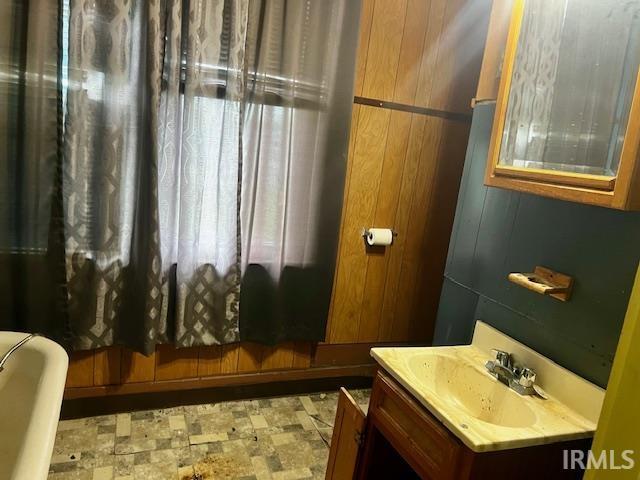 718 E Lewis St, Fort Wayne, IN 46802 - bathroom featuring vanity and tile patterned floors