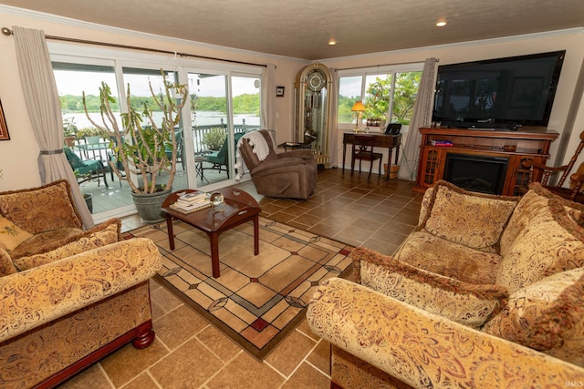 536 Garfield St, Osceola, IN 46561 - living room with recessed lighting and ornamental molding