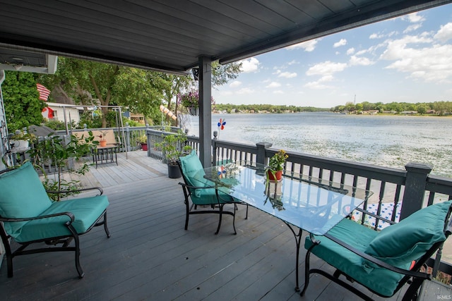 536 Garfield St, Osceola, IN 46561 - deck featuring a water view and outdoor dining space
