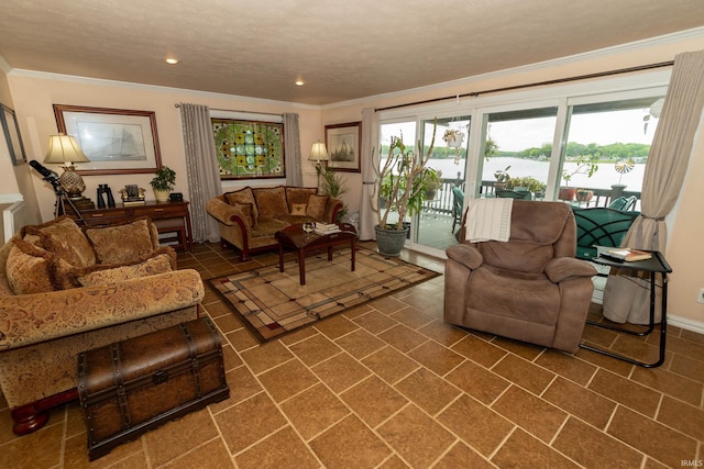 536 Garfield St, Osceola, IN 46561 - living area with crown molding and recessed lighting