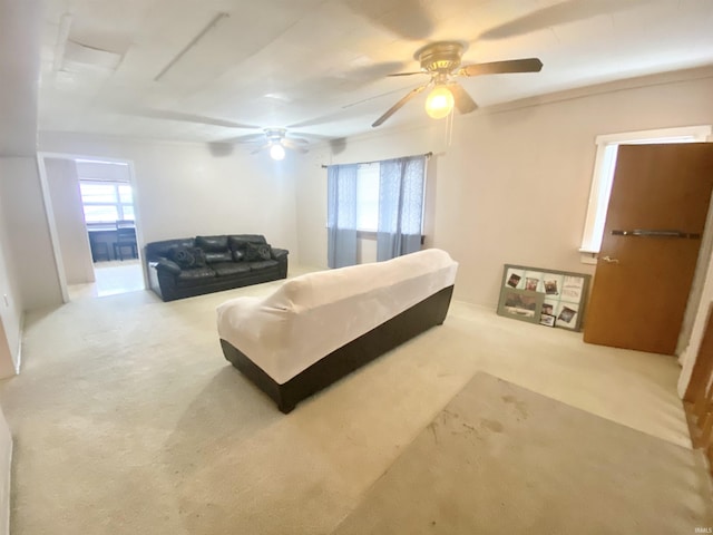146 W Washington St, Parker City, IN 47368 - bedroom featuring carpet flooring and ceiling fan
