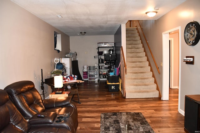 2329 Glenwood Ave, Fort Wayne, IN 46805 - living area with stairway, wood finished floors, and baseboards