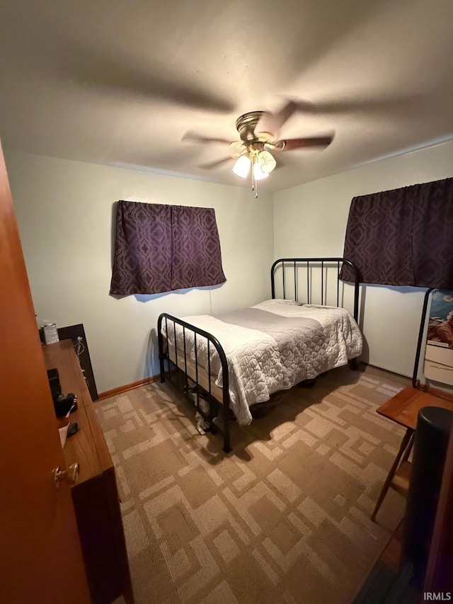 219 S 3rd St, Gas City, IN 46933 - bedroom featuring carpet floors and a ceiling fan