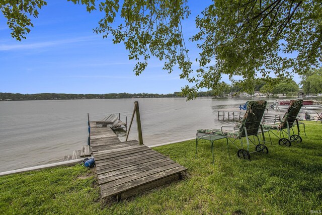 7185 N 1150 W, Shipshewana, IN 46565 - dock featuring a water view and a yard