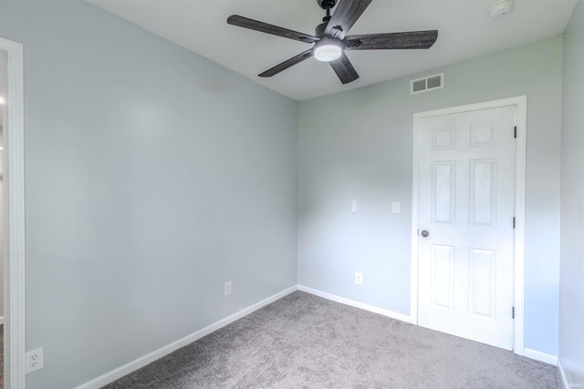 4280 S 1170 E, Lagrange, IN 46761 - spare room with ceiling fan, a smoke detector, carpet floors, and baseboards