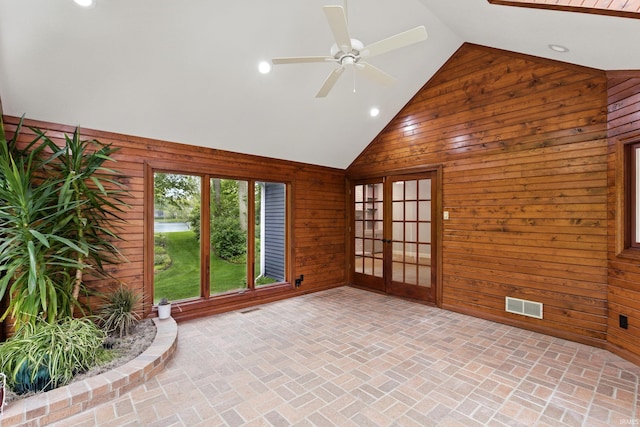 2814 Meadow Strm, Fort Wayne, IN 46825 - unfurnished sunroom featuring vaulted ceiling