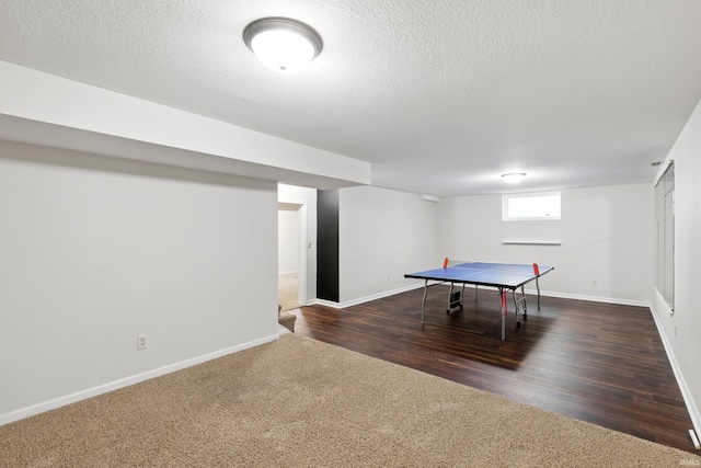 2814 Meadow Strm, Fort Wayne, IN 46825 - playroom featuring carpet flooring, baseboards, and a textured ceiling