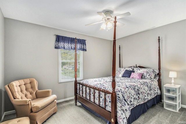 54453 Sagewood Dr, Mishawaka, IN 46545 - carpeted bedroom with baseboards and ceiling fan
