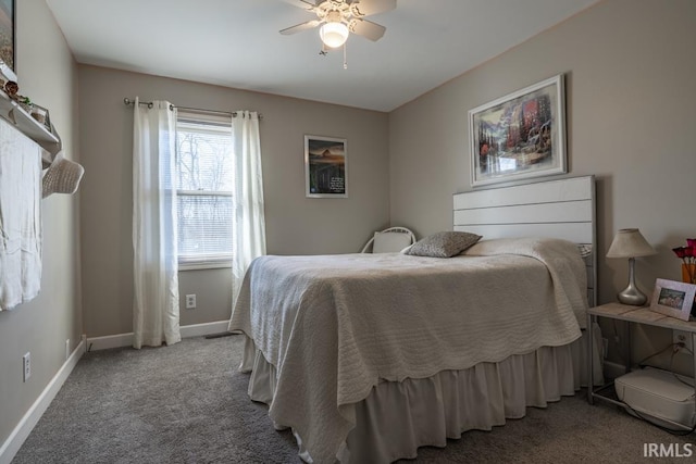 853 S 400 E Rd, Marion, IN 46953 - bedroom featuring carpet flooring, baseboards, and ceiling fan