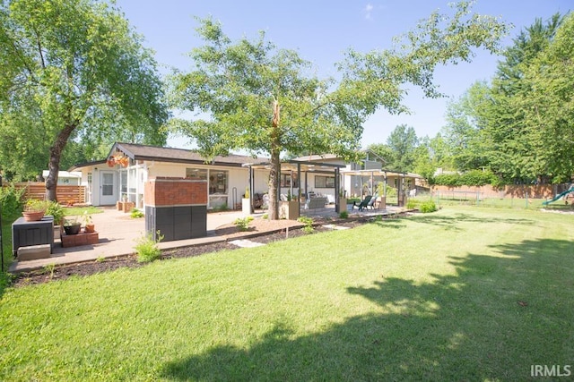 7300 E Blackford Ave, Evansville, IN 47715 - view of yard featuring a patio area and a playground