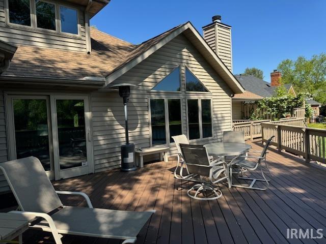 2525 Ladue Cv, Fort Wayne, IN 46804 - wooden terrace with outdoor dining space