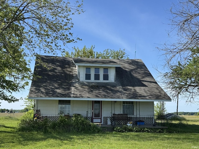 8595 W 1000 S Unit 35, Lafontaine, IN 46940 - view of front of property with a front yard and covered porch