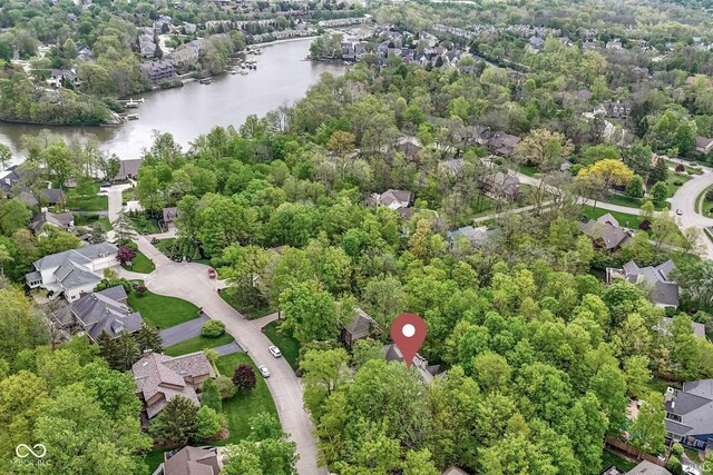 10919 Running Tide Ct, Indianapolis, IN 46236 - aerial view of property's location featuring a nearby body of water and nearby suburban area