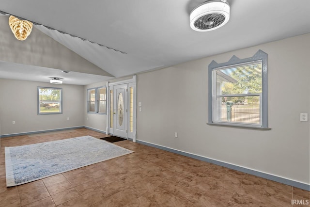2545 N Bell St, Kokomo, IN 46901 - empty room with vaulted ceiling and baseboards