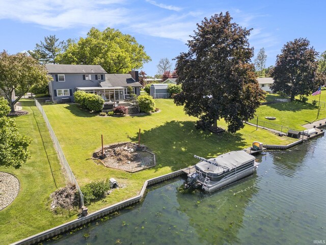 23337 Shorelane, Elkhart, IN 46514 - view from above of property featuring a large body of water