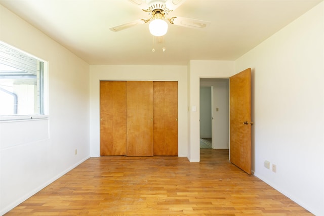 16128 Chandler Blvd, Mishawaka, IN 46544 - unfurnished bedroom featuring light wood finished floors, a closet, and baseboards