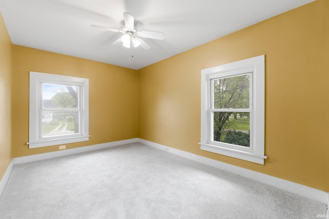 3550 Sandpoint Rd, Fort Wayne, IN 46809 - unfurnished room with carpet floors, baseboards, and ceiling fan