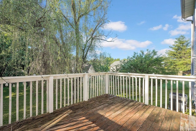 325 W Persimmon Ct, Bloomington, IN 47403 - deck with central air condition unit