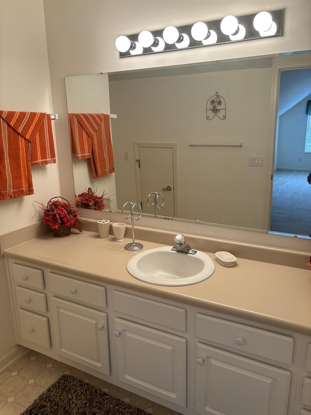 5242 Coventry Ln, Fort Wayne, IN 46804 - bathroom with vanity and tile patterned flooring