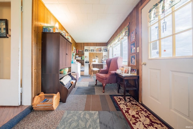 5026 N 450 W, Royal Center, IN 46978 - living area featuring wood walls