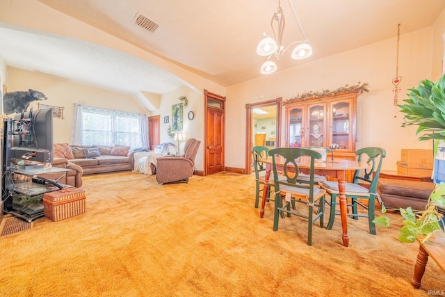 20 E Little St, Denver, IN 46926 - carpeted dining room with vaulted ceiling and arched walkways