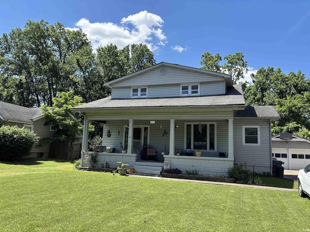 451 Miller Ave, Clarksville, IN 47129 - view of front of house featuring covered porch, a front yard, and a shingled roof