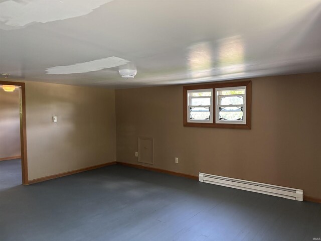 451 Miller Ave, Clarksville, IN 47129 - unfurnished room with a baseboard radiator, baseboards, and wood finished floors
