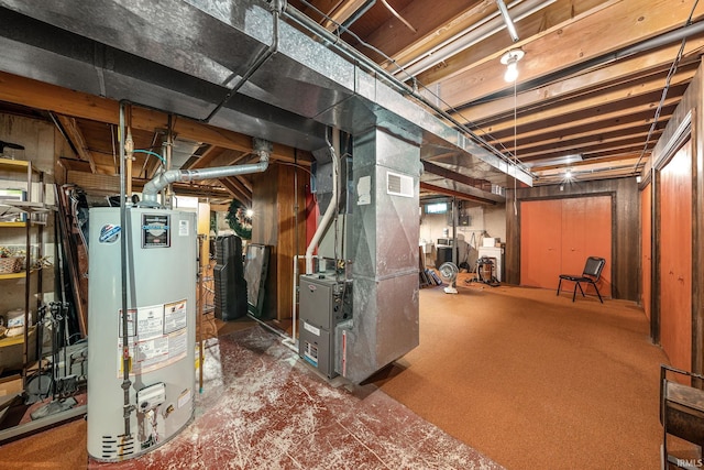 21485 Wallen Dr, South Bend, IN 46628 - unfinished basement with water heater and heating unit