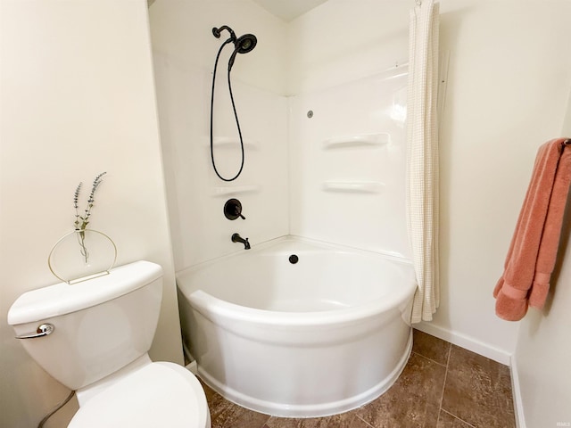 22073 County Road 10 W, Elkhart, IN 46514 - full bath featuring toilet, shower / bathtub combination, and baseboards