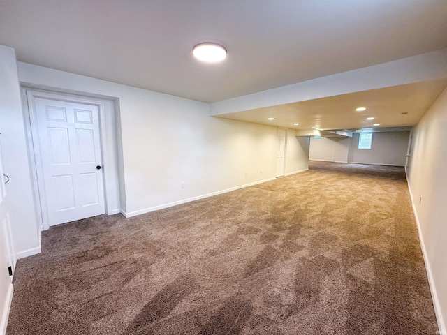 22073 County Road 10 W, Elkhart, IN 46514 - below grade area featuring carpet flooring, baseboards, and recessed lighting