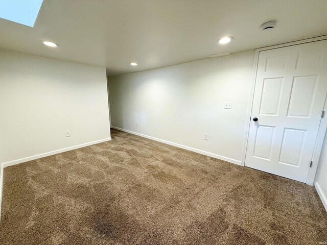 22073 County Road 10 W, Elkhart, IN 46514 - spare room featuring carpet floors, recessed lighting, baseboards, and a smoke detector