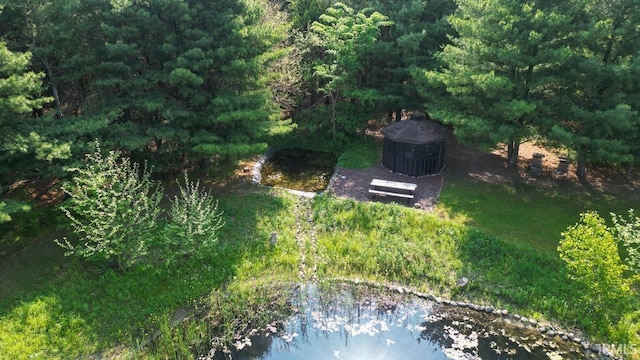 5480 S 950 W, South Whitley, IN 46787 - aerial overview of property's location featuring a heavily wooded area