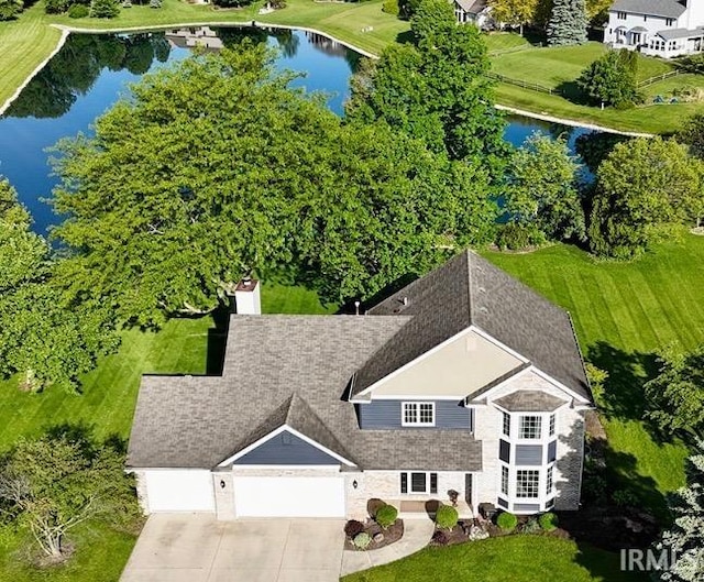 6322 Eagle Nest Ct, Fort Wayne, IN 46814 - view from above of property with a large body of water