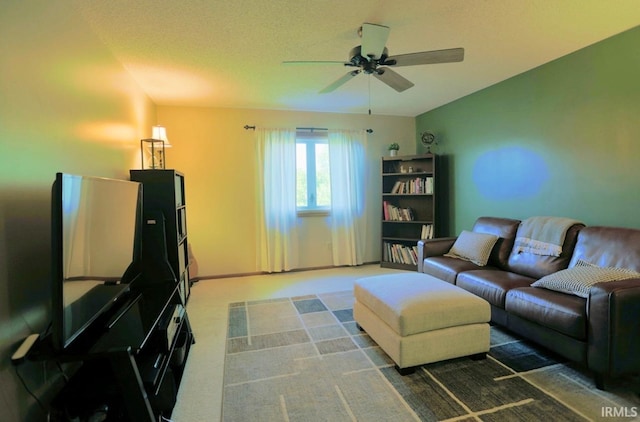 6322 Eagle Nest Ct, Fort Wayne, IN 46814 - carpeted living room featuring a ceiling fan and baseboards